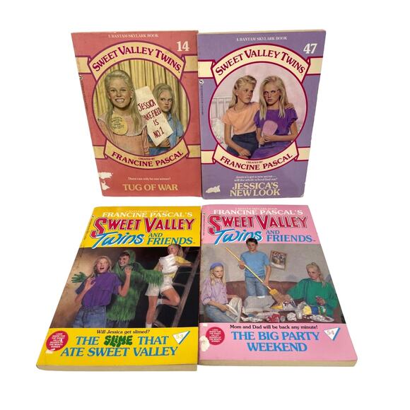 Sweet Valley Twins 1990's Lot of 4 Paper Back Books Francine Pascal Writing - Picture 1 of 9